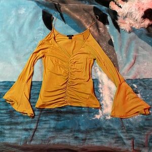 super fancy mustered yellow blouse💛